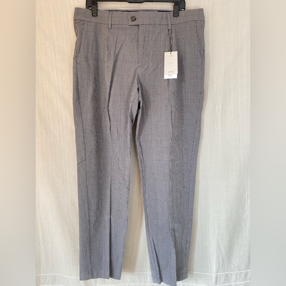 Mango Man Cropped Slim Fit Pants